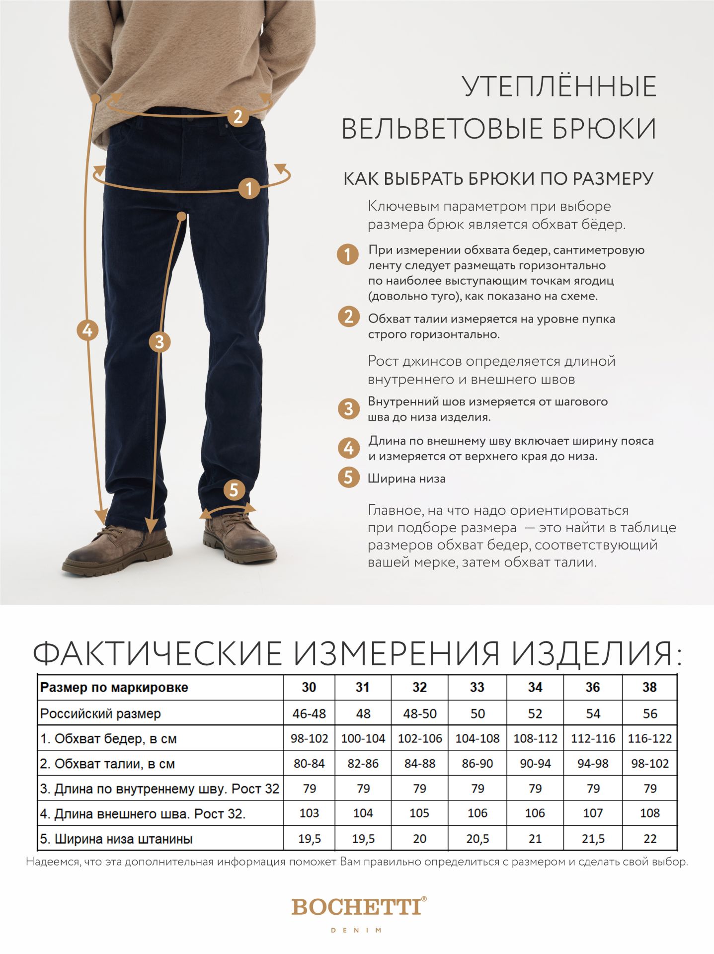 BOCHETTI CMR 7065N-2161-14 Темно-синий Брюки мужские утепленные_n