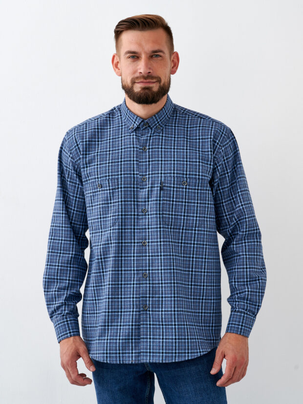 bochetti tca 6001 0527 04 Синий Рубашка мужская