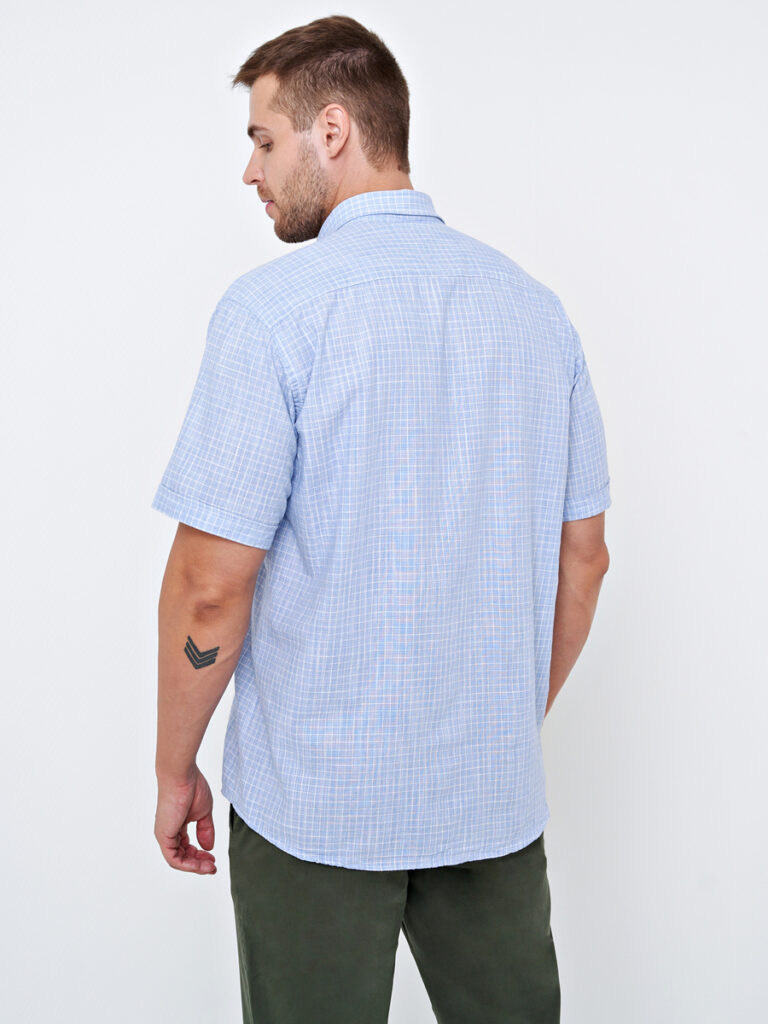рубашка мужская голубая 5
