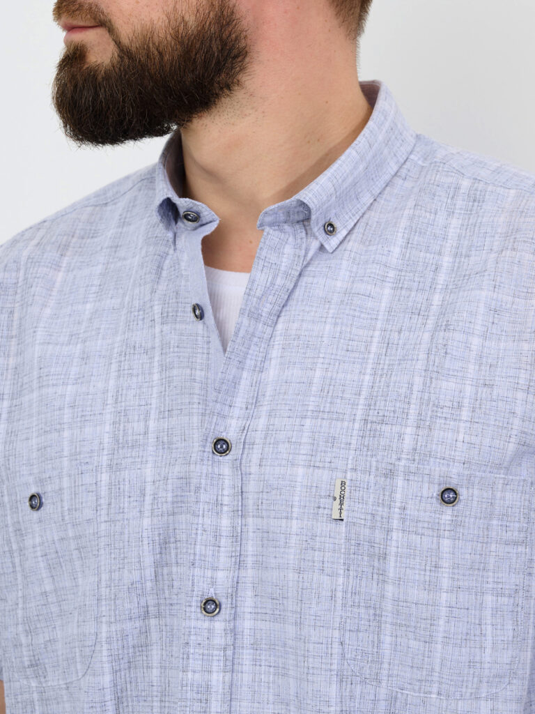 рубашка мужская синяя 4