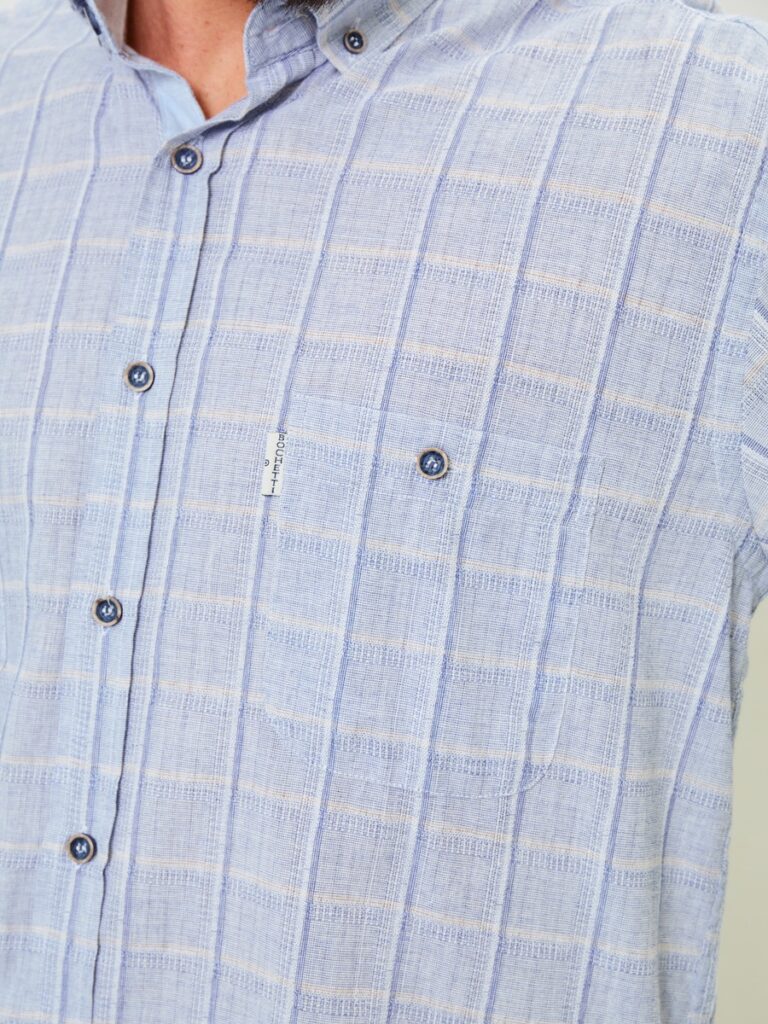 рубашка мужская синяя 4