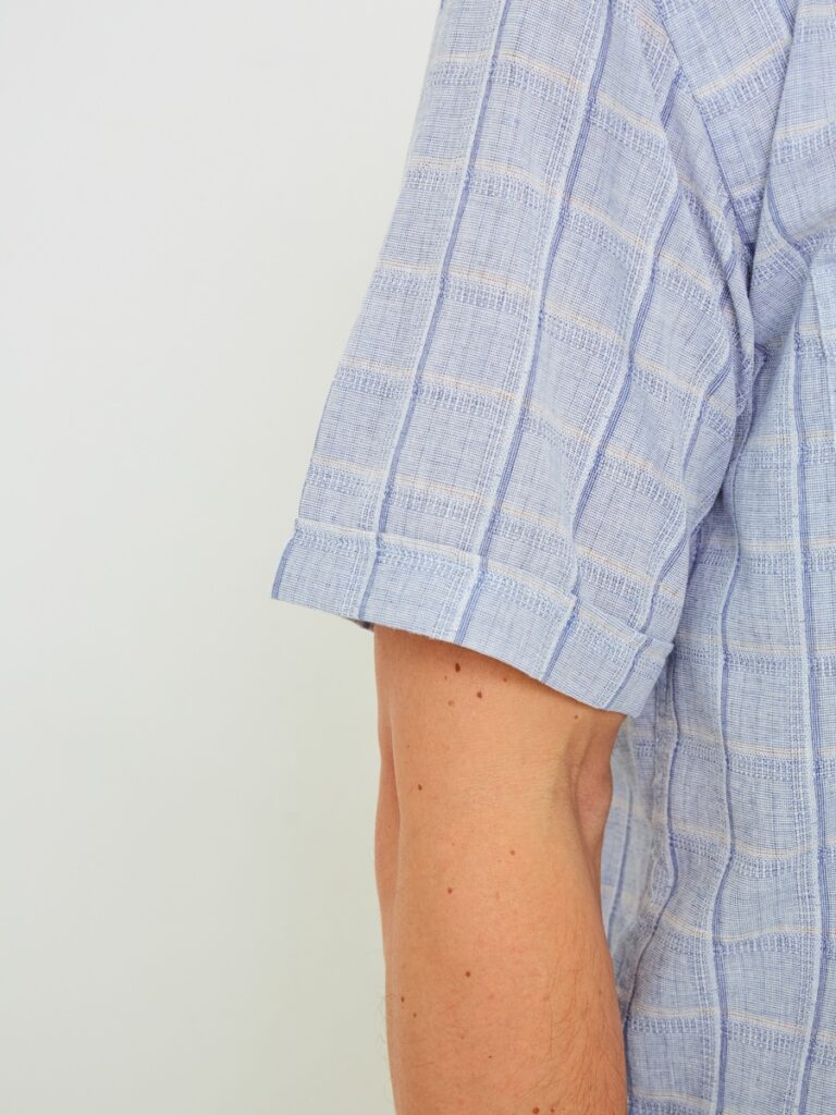 рубашка мужская синяя 6