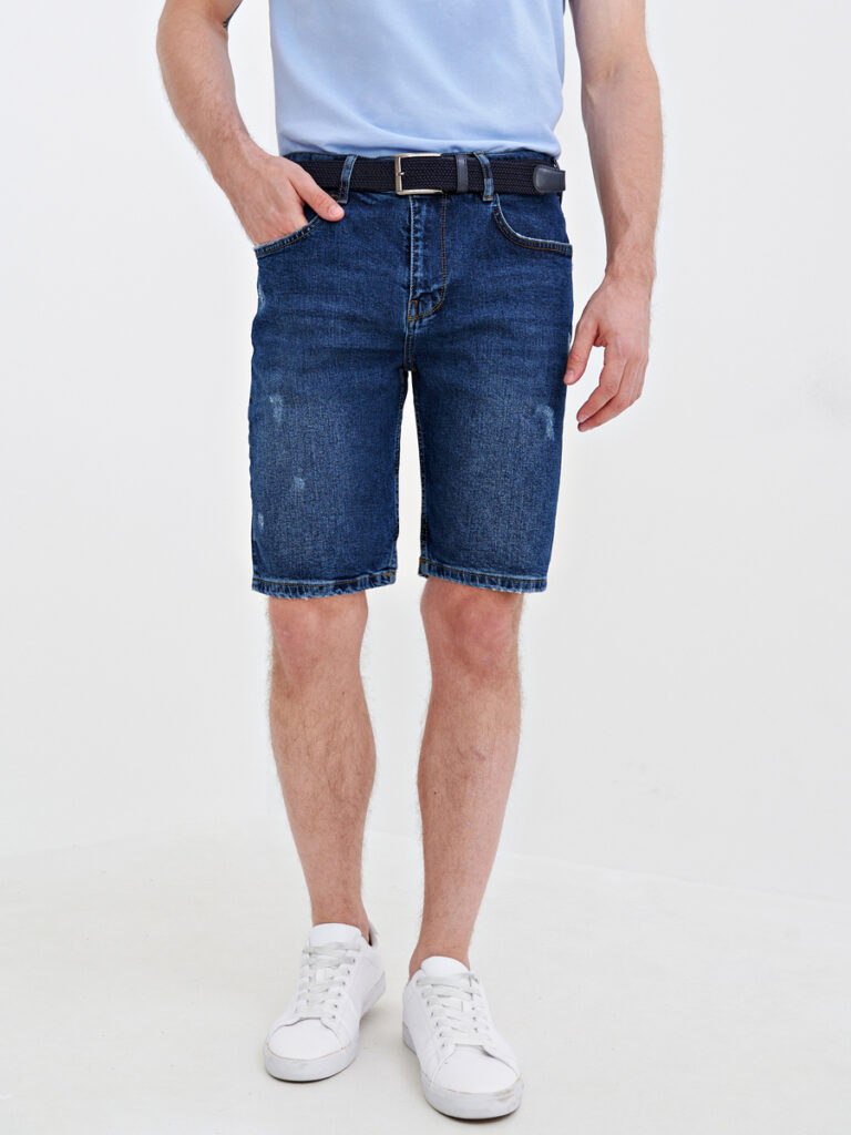 шорты мужские джинсовые синие 5