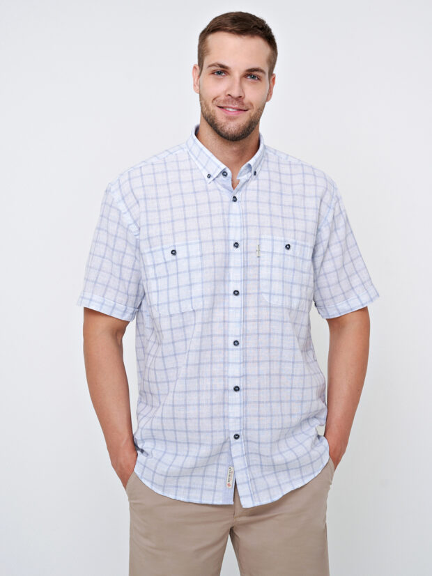 bochetti tca 6007 7552 x18 Голубой Рубашка мужская