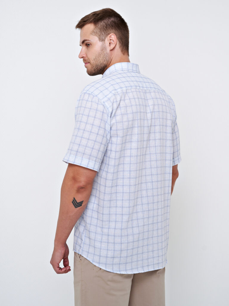 рубашка мужская голубая 3