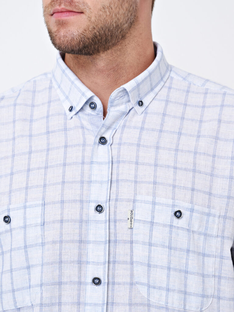 рубашка мужская голубая 4