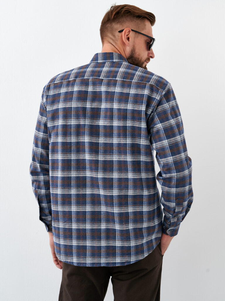 рубашка мужская синяя 3