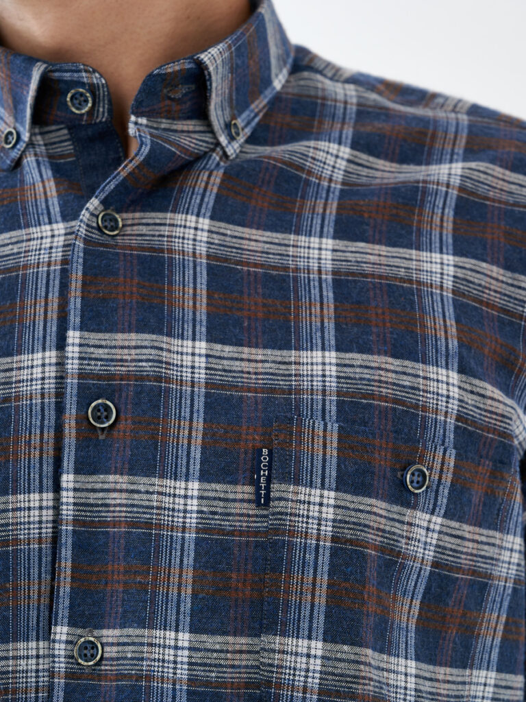 рубашка мужская синяя 4