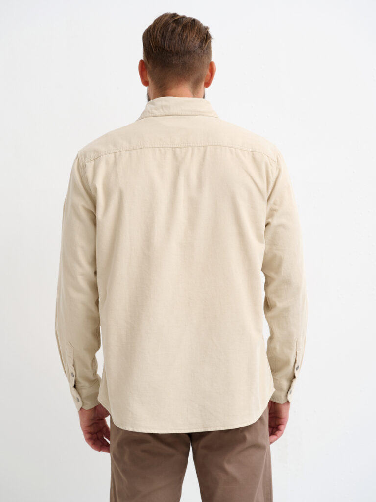 рубашка мужская светло-бежевая 4