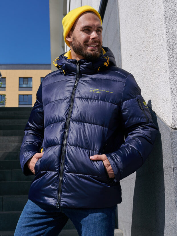 city savani ccs 88518 004 Синий Куртка мужская утепленная