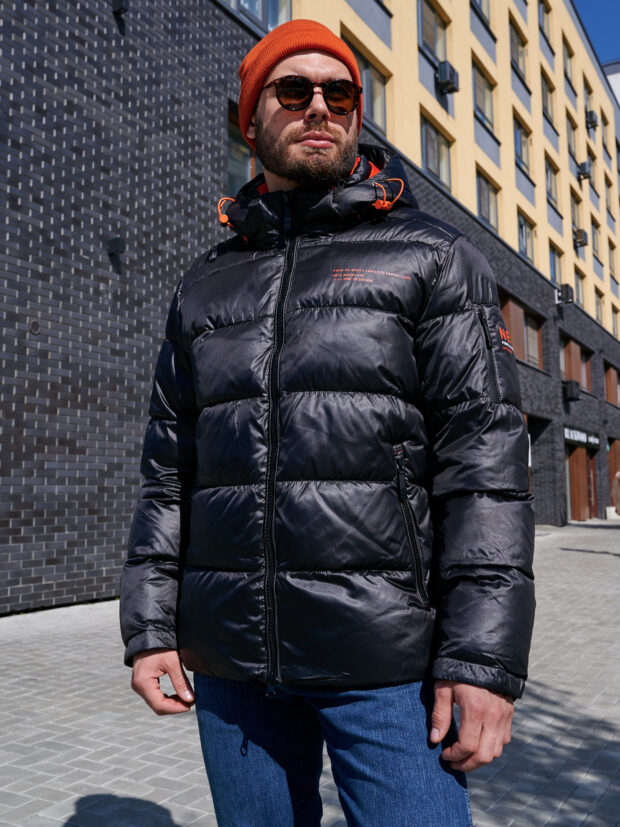 city savani ccs 88518 001 Черный Куртка мужская утепленная