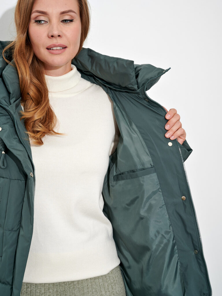 куртка женская утепленная зеленая 4