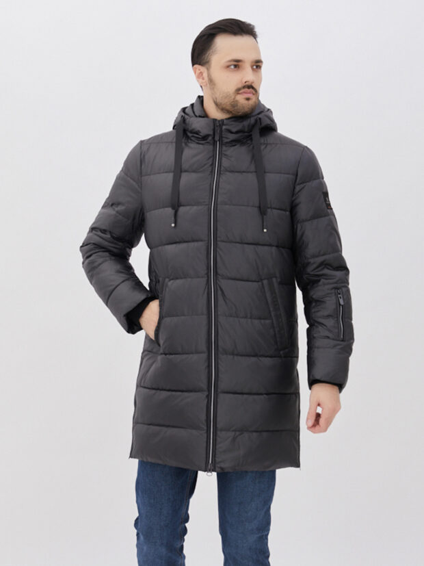 city savani ccs 82030 001 Черный Пальто мужское утепленное