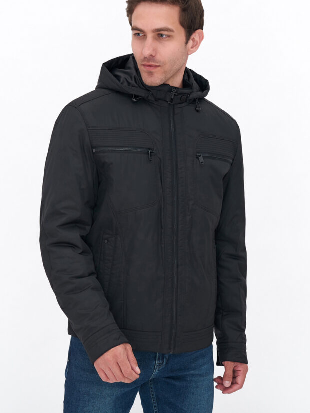 city savani cs2304 Черный Куртка мужская утепленная