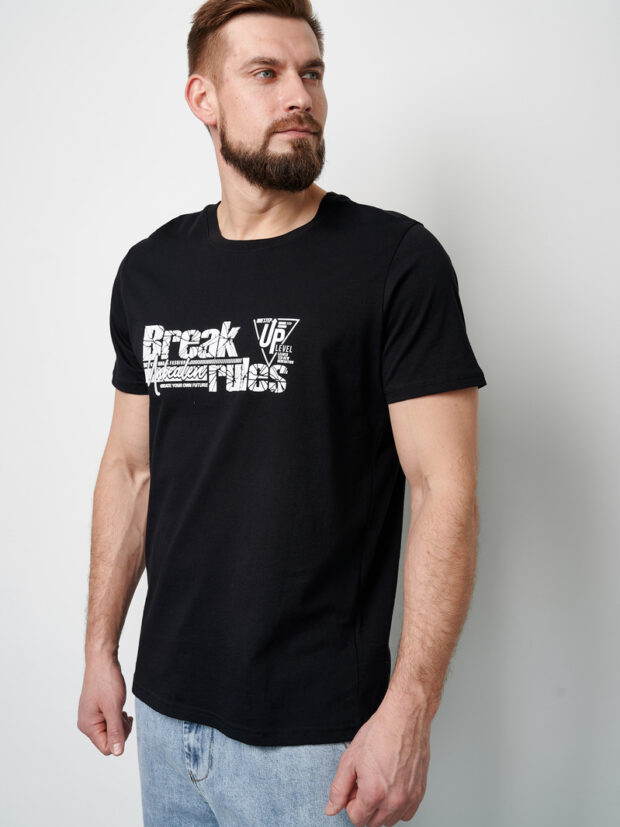 whitney e m545 black Черный Футболка мужская