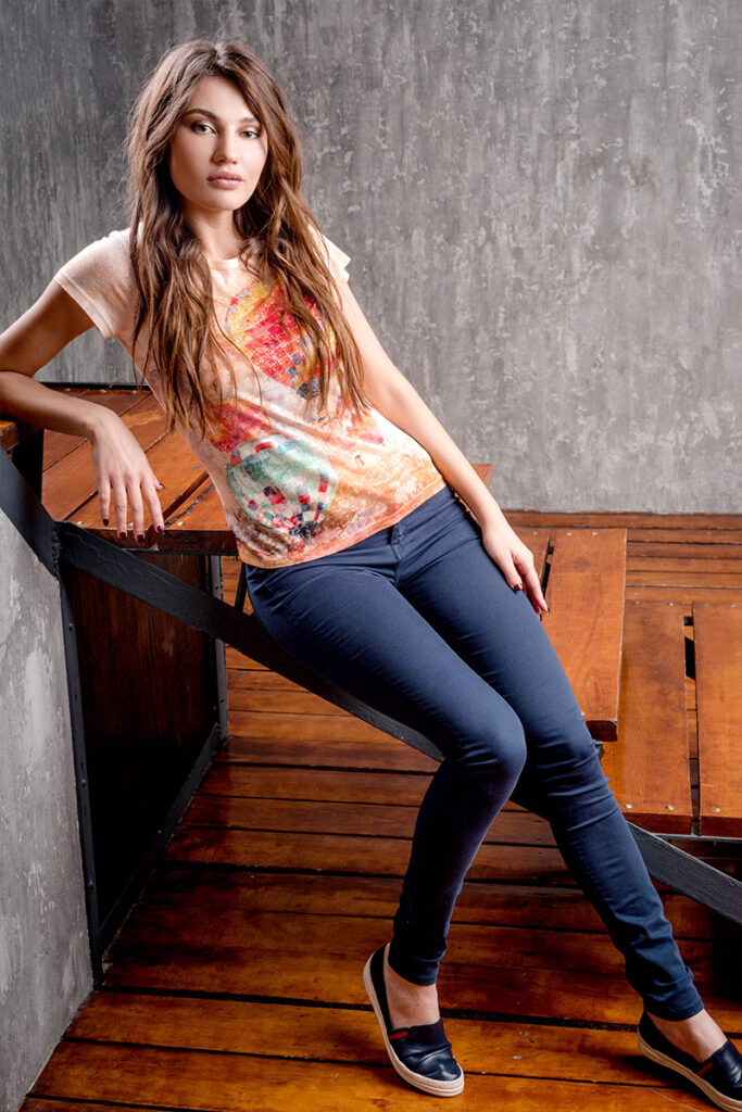 брюки женские синие 2