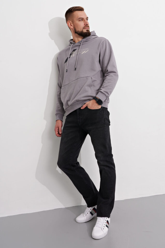 худи мужской серый 2