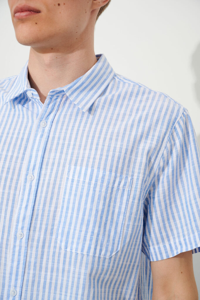 рубашка мужская светло-синяя 5