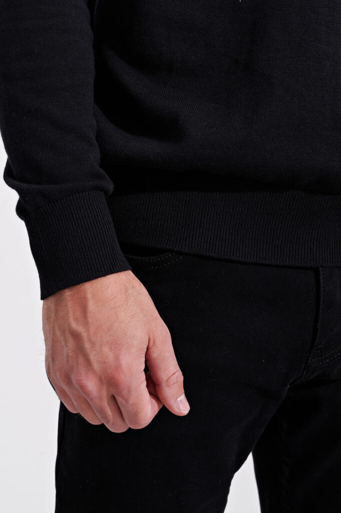 джемпер-поло мужской черный 6