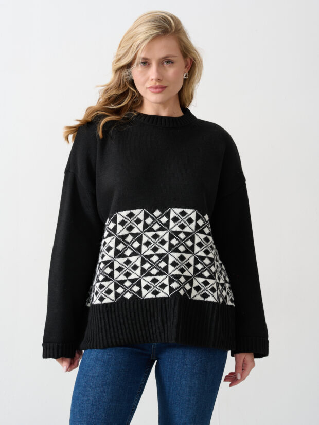 portakal 7007 black Черный Джемпер женский