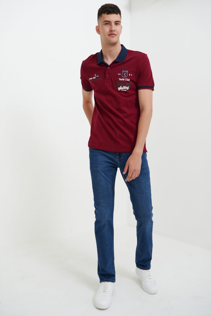 футболка мужская бордовая 4