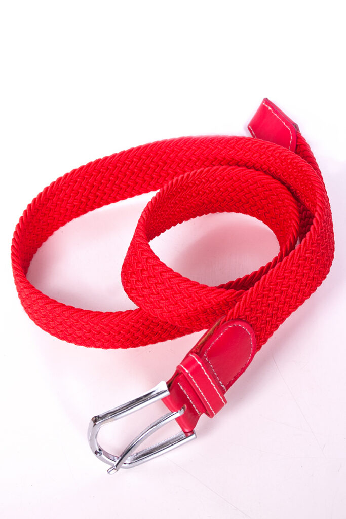 ремень женский резинка красный 1