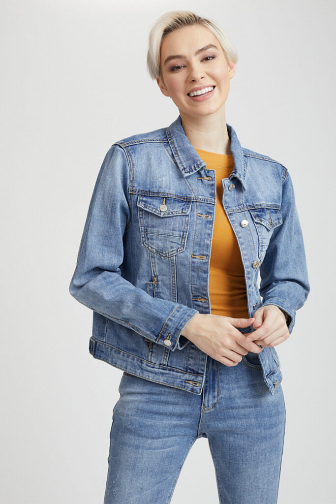 куртка женская джинсовая синяя 1