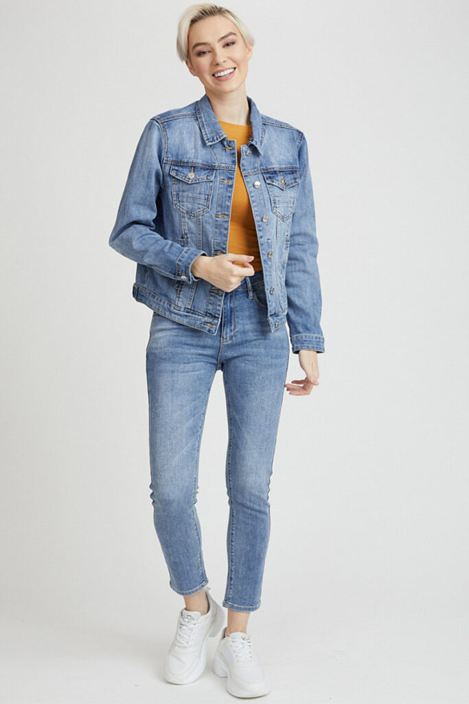 куртка женская джинсовая синяя 5