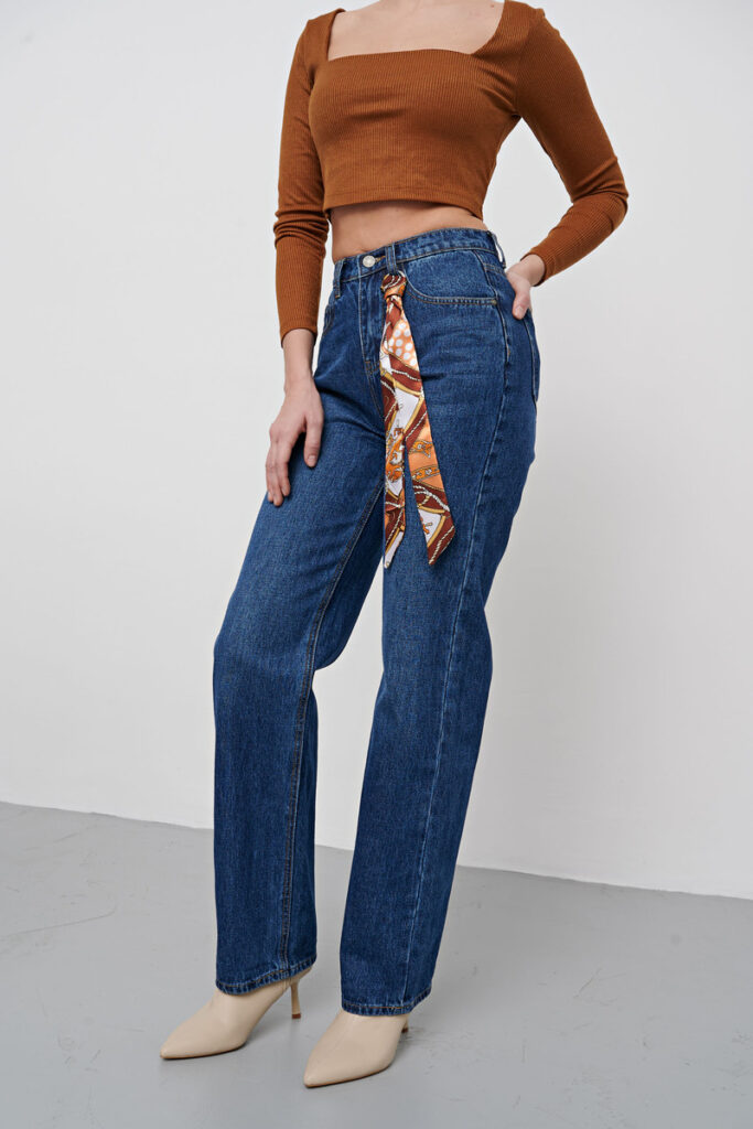 джинсы женские темно-синие 3