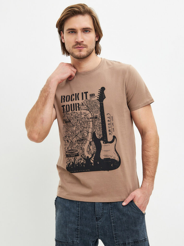 футболка мужская коричневая 1