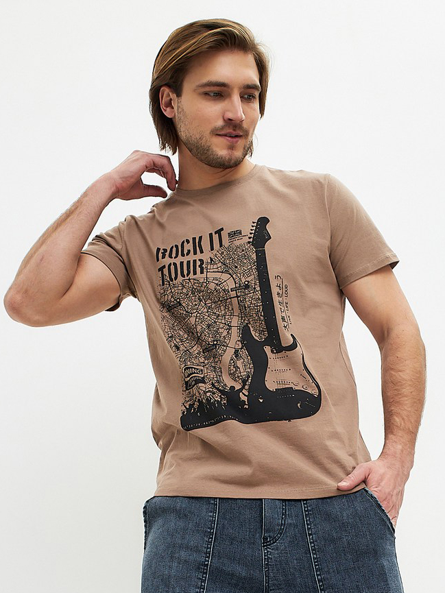 футболка мужская коричневая 8