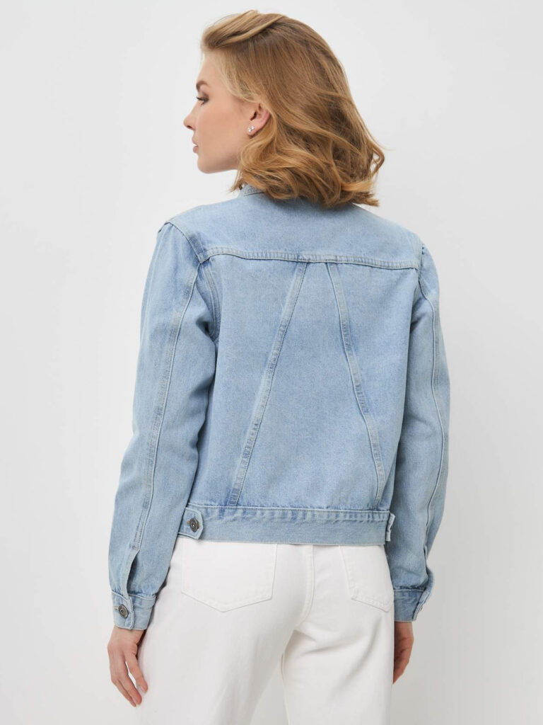 куртка женская джинсовая голубая 4