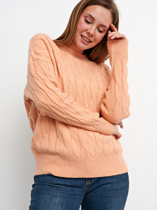 fine joyce f322 15133 peach Персиковый Джемпер женский