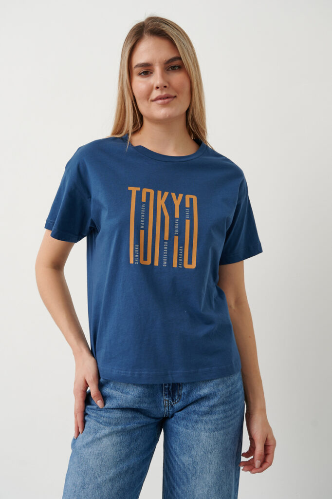 футболка женская индиго 1