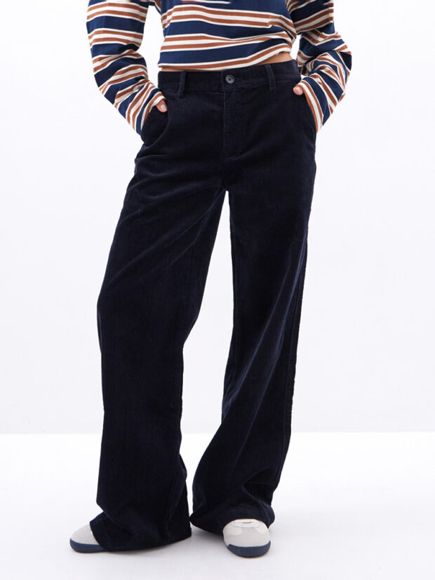 mossmore mr19305v Вельвет dark blue Темно синий Брюки женские