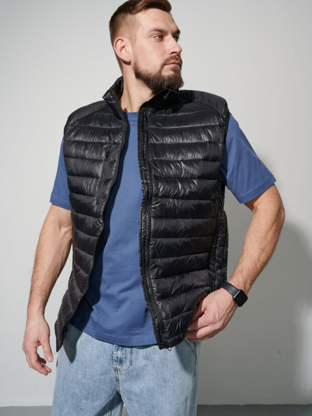 fine joyce 115 2a black Черный Жилет мужской