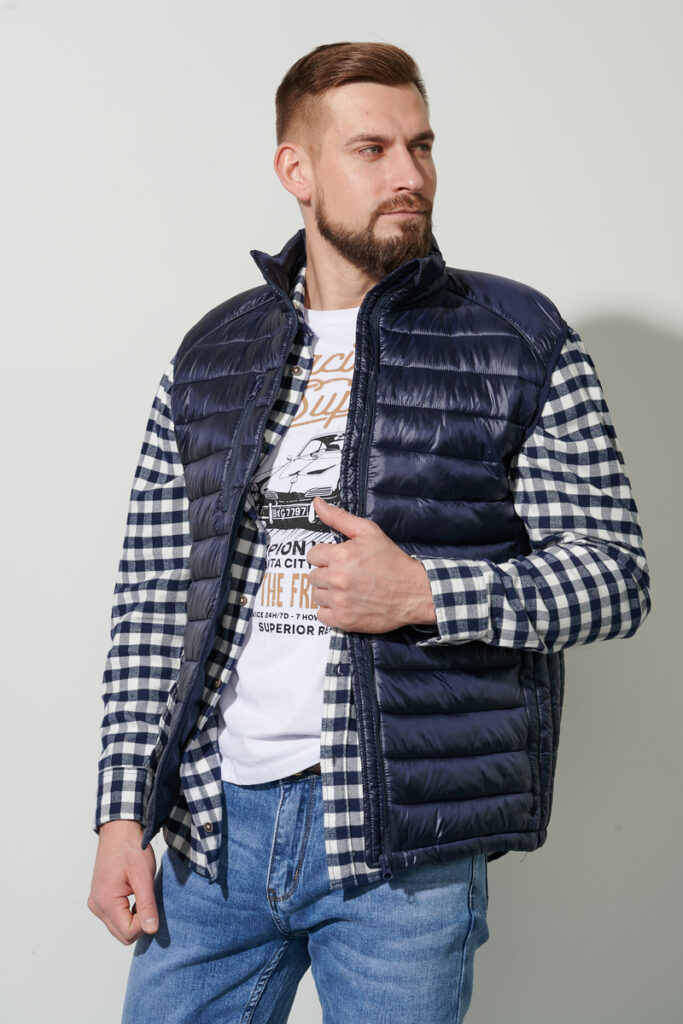 жилет мужской синий 3