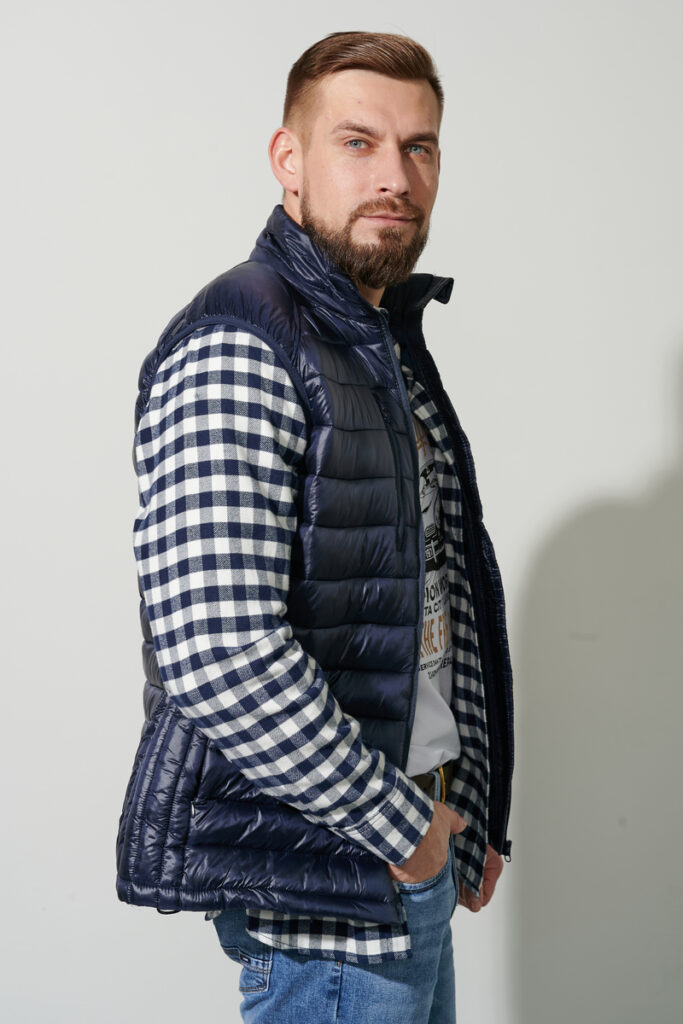 жилет мужской синий 4