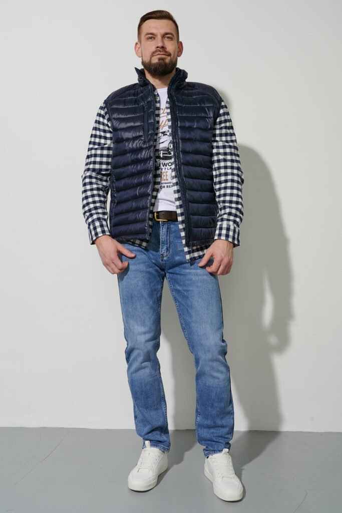 жилет мужской синий 8