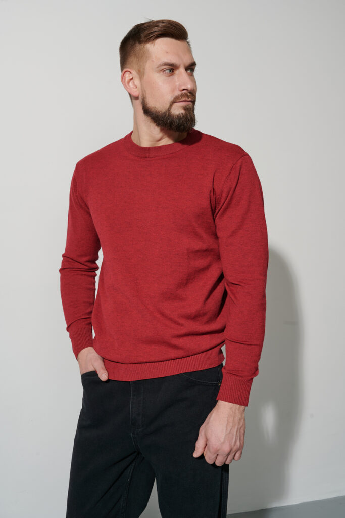 джемпер мужской красный 1