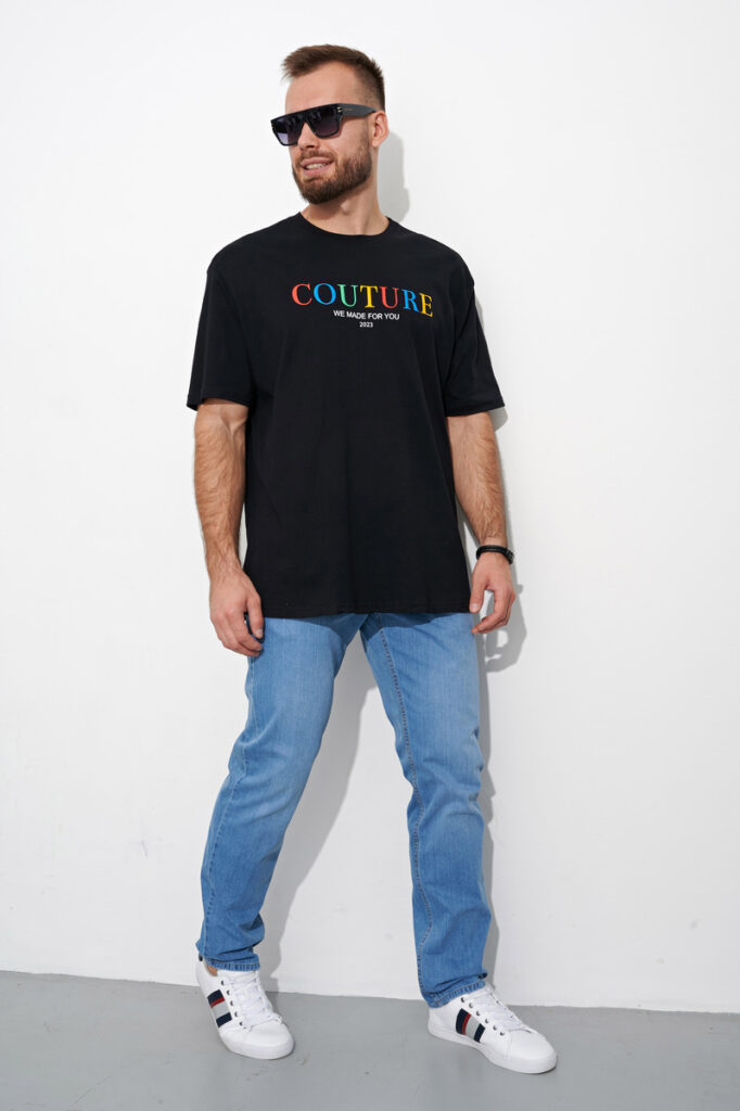 футболка мужская черная 5