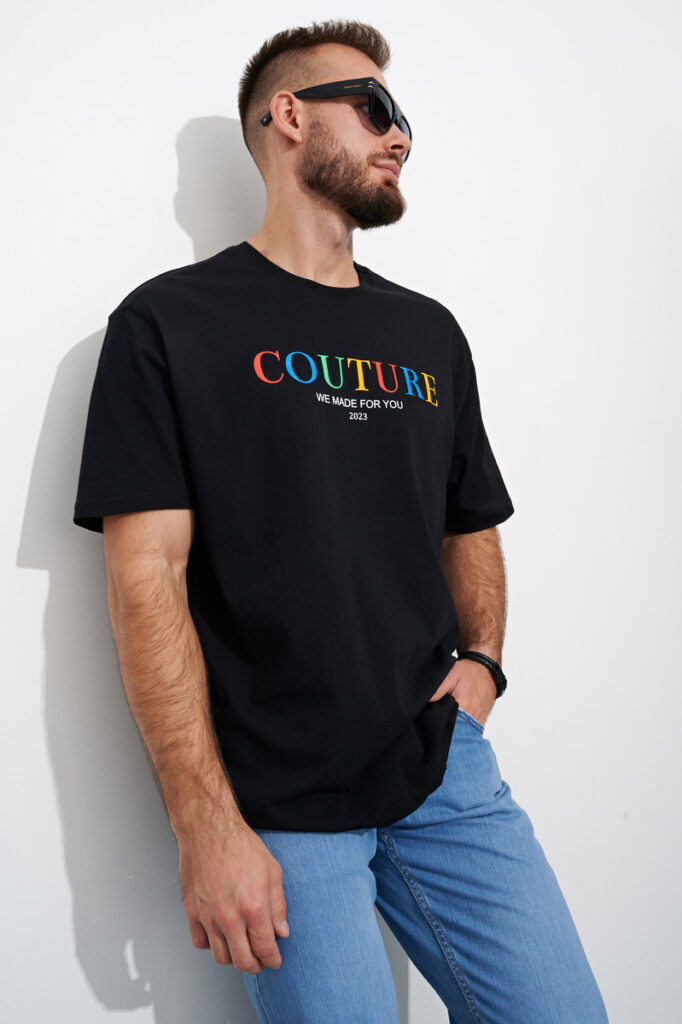 футболка мужская черная 7