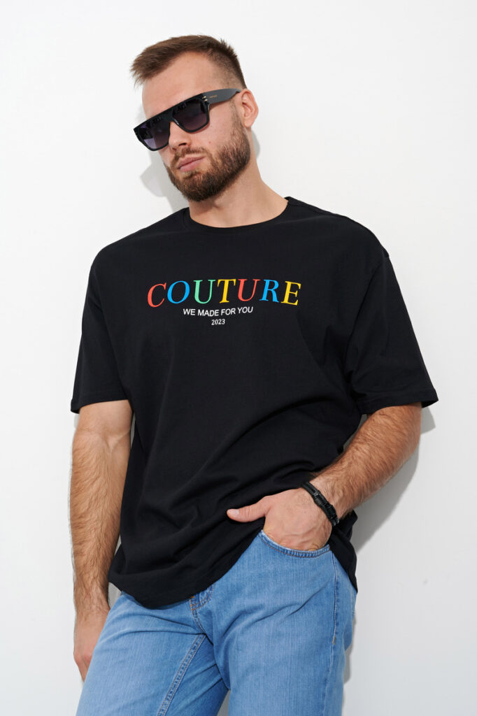 футболка мужская черная 9