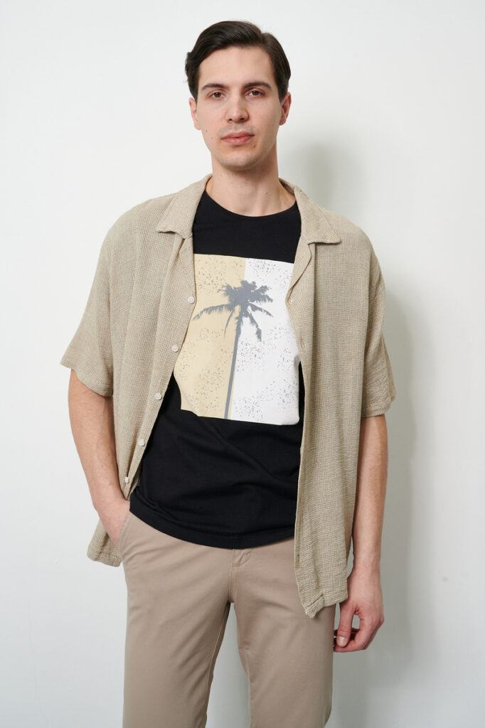 черная футболка мужская пальма 5