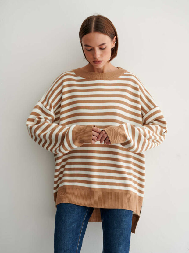 mixray 6586 k.camel Бежевый Джемпер женский