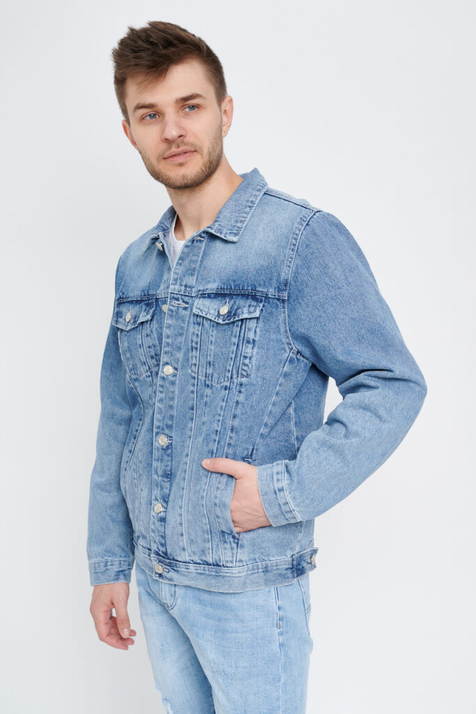 куртка мужская джинсовая светло-синяя 4