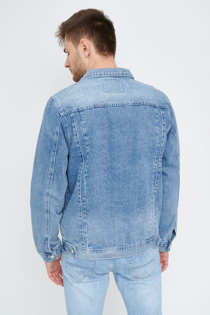 куртка мужская джинсовая светло-синяя 5
