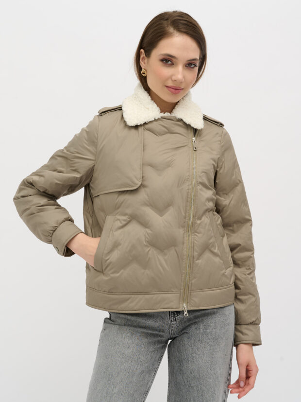 jc.rosy pink 2606 p66 Оливковый Куртка женская демисезонная