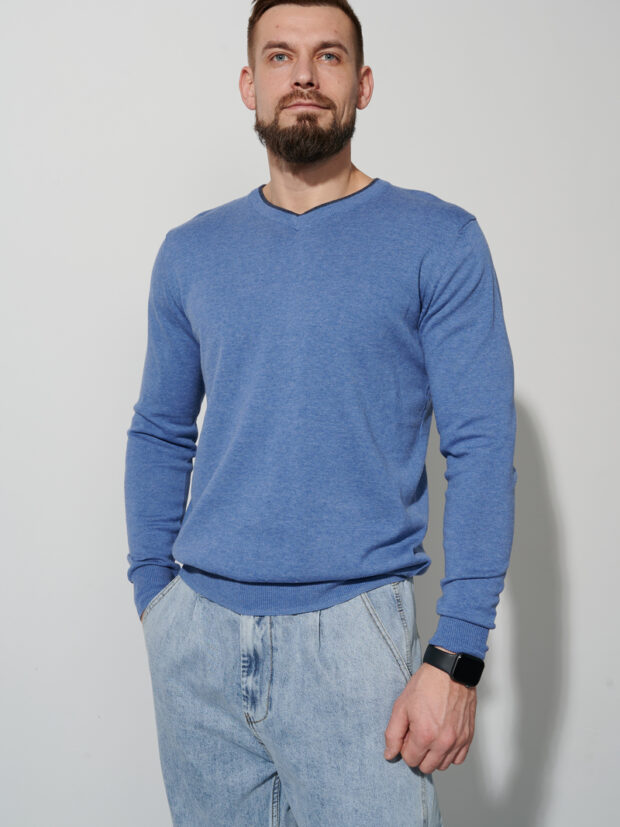 fine joyce f021 15 00 jeans Синий Пуловер мужской