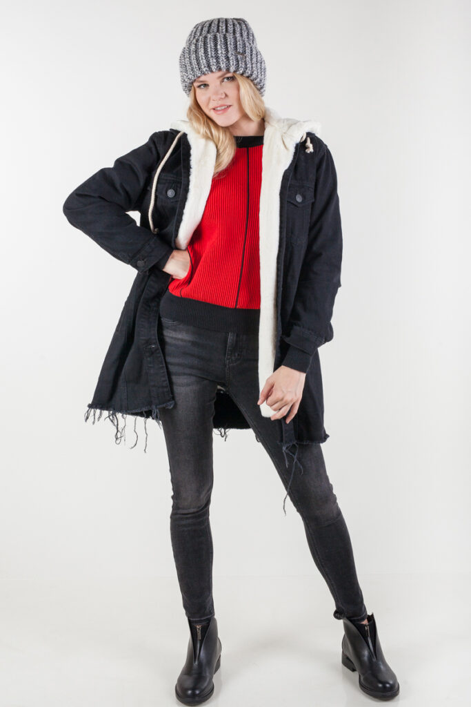 куртка джинсовая утепленная черная 7